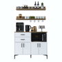 Hanah Home Armario Multiusos Blanco y Nogal